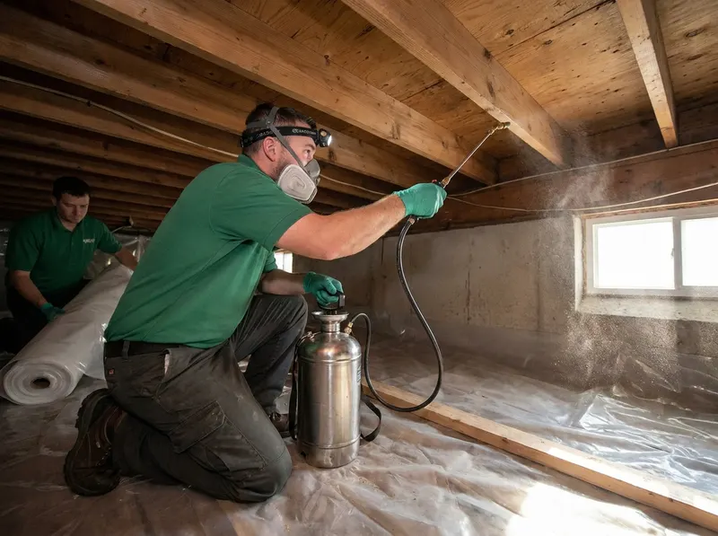 Crawlspace Borate Wood Treatment and Moisture Shield in Annandale, VA